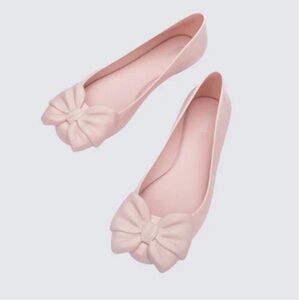 Melissa Women's Sweet Love Ballet Flat Pink PVC Shoes Size 7M NEW
